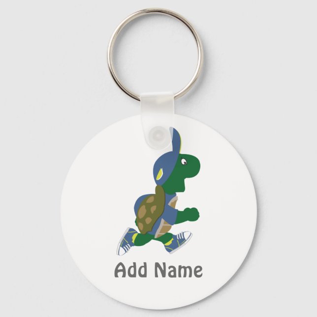 Customise Running Turtle Key Ring (Front)