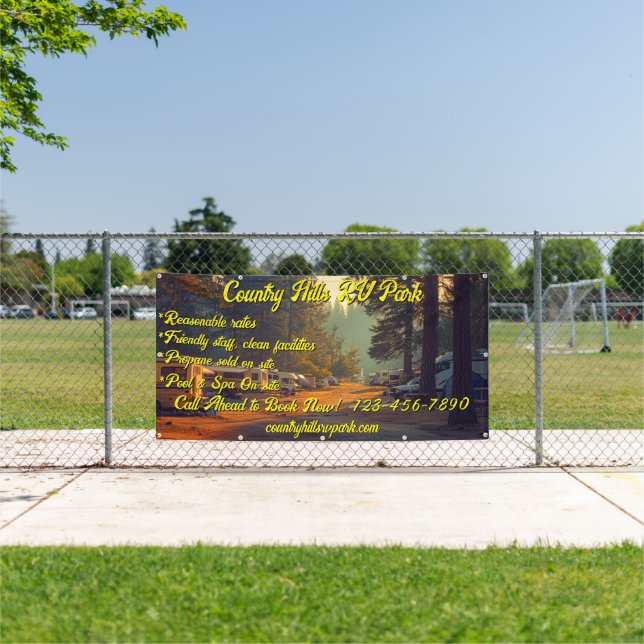 Customise RV Park Campground Highway  Banner (Insitu)