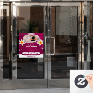 Customise Salon Spa Treatment Packages Door Window Cling