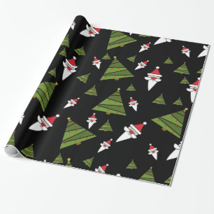 Customise Santa and Christmas Tree, Wrapping Paper