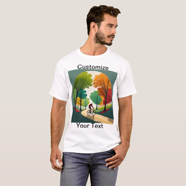 Customise Scenic Trail T-Shirt Bicycle (Front Full)