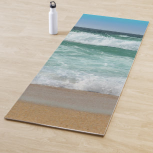 Customise Sea Waves Seaside Sand Beach Template Yoga Mat