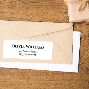 Customise Simple Black Text in Elegant White