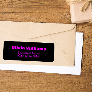 Customise Simple Neon Magenta in Elegant Black