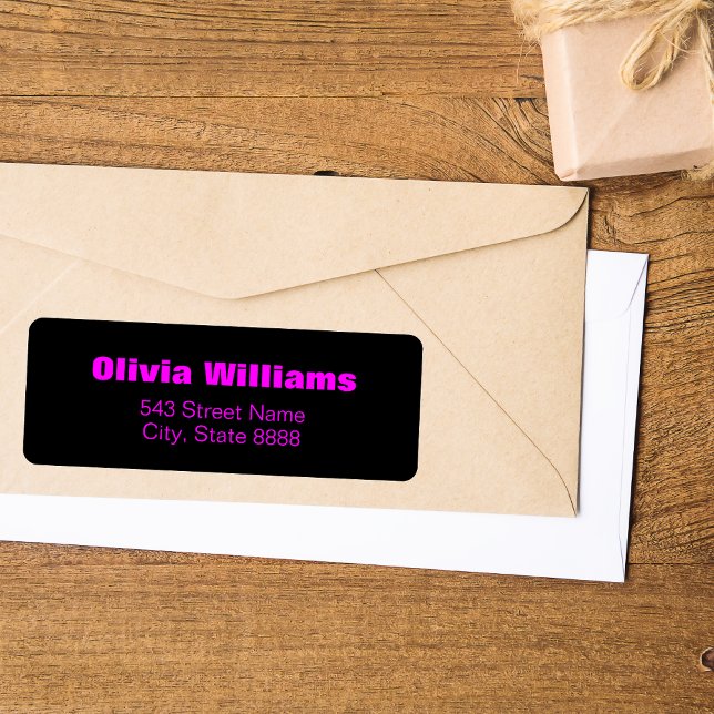 Customise Simple Neon Magenta in Elegant Black  (Creator Uploaded)