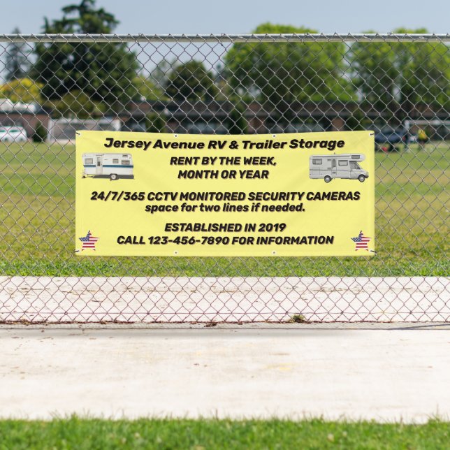 Customise Simple RV and Trailer Storage Business Banner (Insitu)