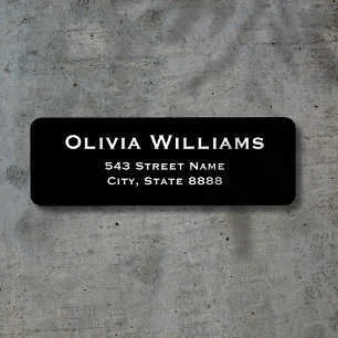 Customise Simple White Text in Elegant Black