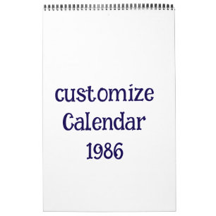 customise Single Page Calendar
