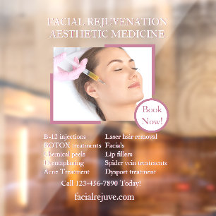 Customise Skin Treatment Botox Facials Detailed 2 Window Cling