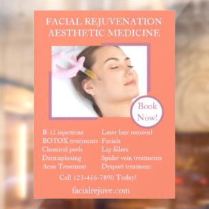 Customise Skin Treatment Botox Facials Detailed 3 Window Cling