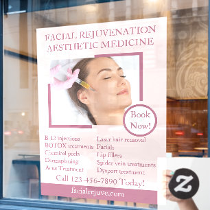 Customise Skin Treatment Botox Facials Detailed Window Cling