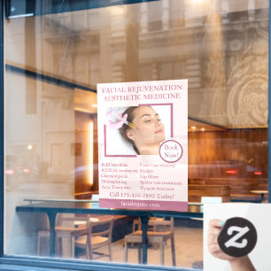 Customise Skin Treatment Botox Facials Detailed Window Cling