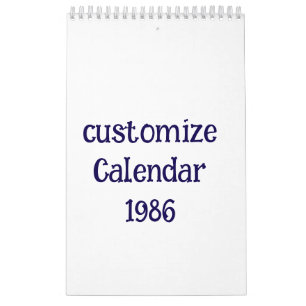 customise small Single Page Calendar