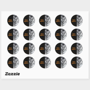 Customise Smokey Bats Halloween Classic Round Sticker