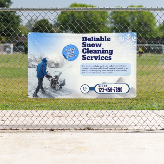 Customise Snow Cleaning Service Advertising Banner (Insitu)
