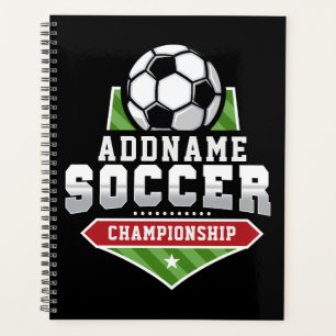 Customise Soccer ADD TEXT Varsity Team Player  Planner