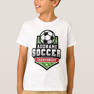 Customise Soccer ADD TEXT Varsity Team Player T-Shirt