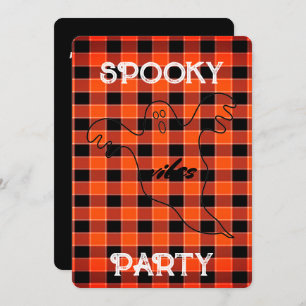 Customise SPOOKY VIBES Ghost Fall Halloween Party Invitation