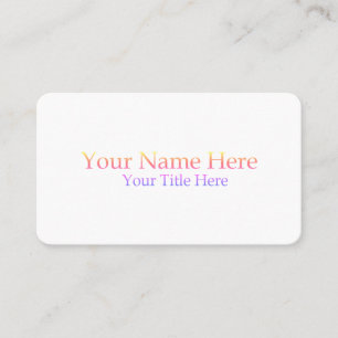 Customise Standard, 3.5" x 2.0" Business Car Card