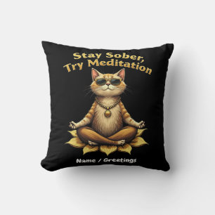 Customise Stay Sober Try Meditation Path to Win Cushion