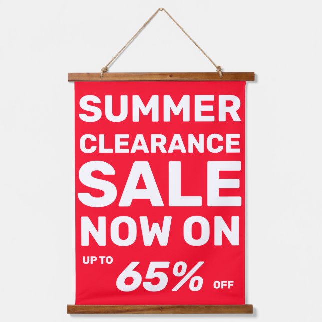 Customise Summer Clearance Sale Percentage Off Hanging Tapestry (Front)