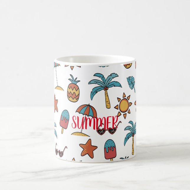Customise Summer Pattern Coffee Mug (Center)