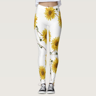 Customise Sunflower Design Leggings