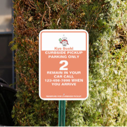 Customise Sushi Restaurant Curbside Pickup Parking