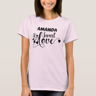Customise Sweet Love Heart Valetine Shirt