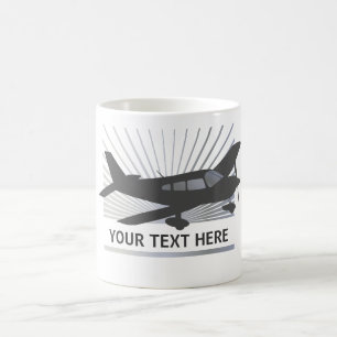 Customise Text - Low Wing Aeroplane Coffee Mug