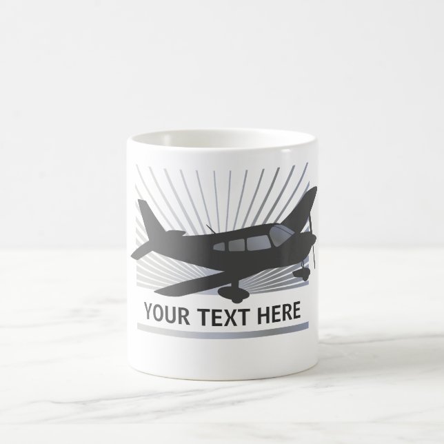 Customise Text - Low Wing Aeroplane Coffee Mug (Center)