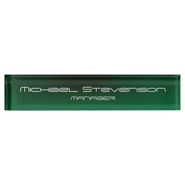 Customise Text Professional Modern Desk Nameplate (Front)