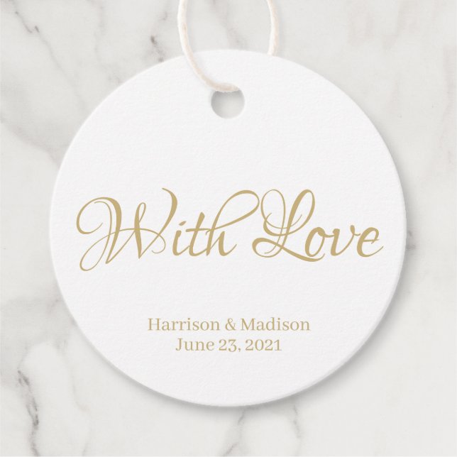 customise text Wedding gift favour tags (Front)