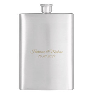 customise text Wedding gift favours Hip Flask