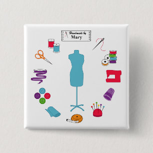 Customise the Label 15 Cm Square Badge