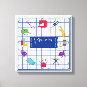 Customise the Label Quilt Time Canvas Print