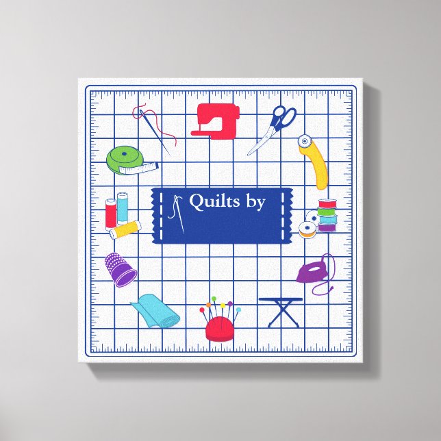 Customise the Label Quilt Time Canvas Print (Front)