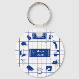 Customise the Label Quilt Time Key Ring