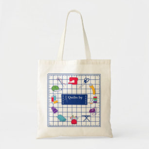 Customise the Label Quilt Time Tote Bag