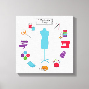 Customise the Label Sew Right Canvas Print