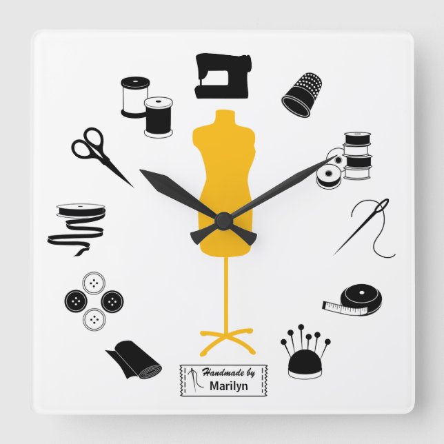 Customise the Label Square Clock (Front)