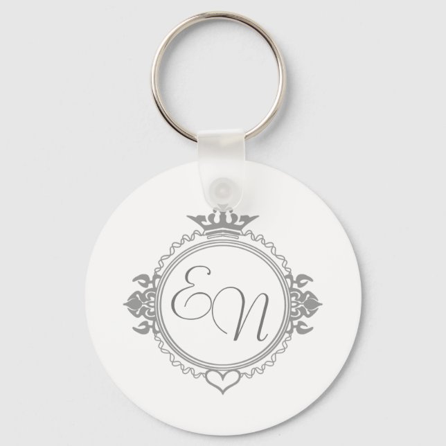 Customise the names, initials and phrase Love Key Ring (Front)