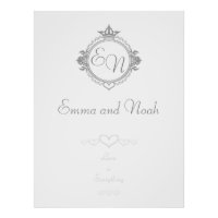 Customise the names, initials and phrase Love