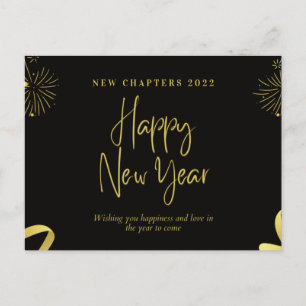 Customise the Year Chapters 2022 Happy New Year Postcard