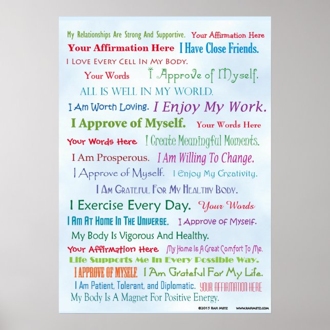 Customise this Affirmation Poster (Front)