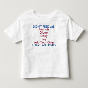 Customise this Allergy Shirt for Toddlers