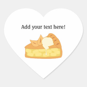 Customise this Apple Pie Slice graphic Heart Sticker