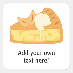 Customise this Apple Pie Slice graphic Square Sticker