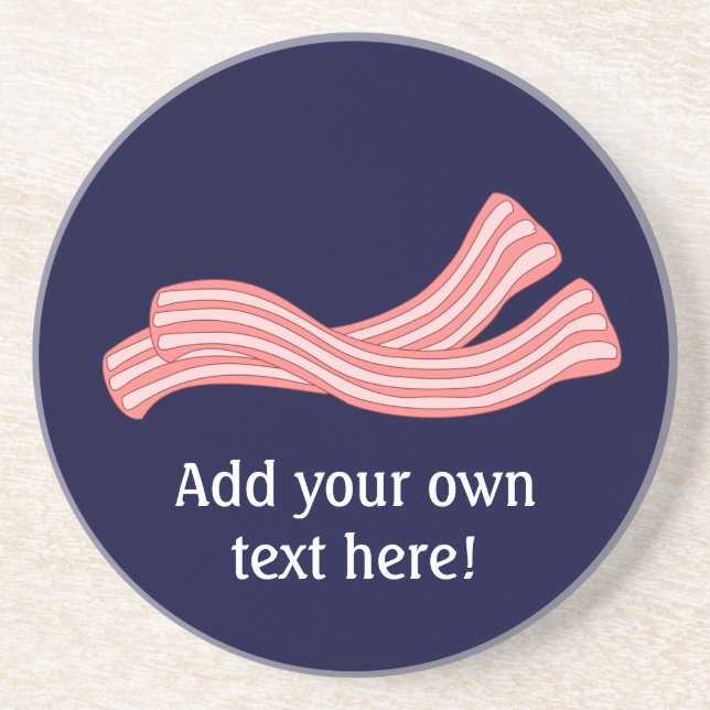 Customise this Bacon Rashers graphic Coaster (Front)