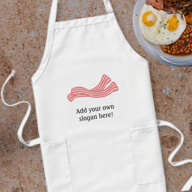 Customise this Bacon Rashers graphic Long Apron (Creator Uploaded)
